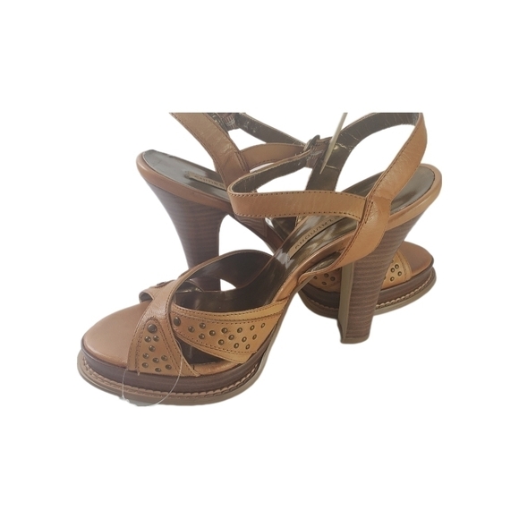 New Chinese Laundry Leather Heeled Sandals Size 8 - Picture 4 of 9